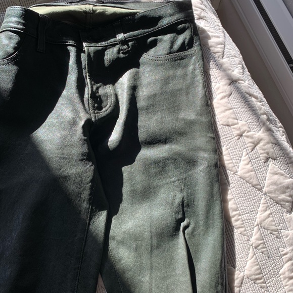 J Brand Forest Green "Super Skinny" Leather Pant - Picture 10 of 11
